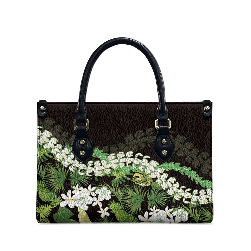 Omaomao Aloha Hawaii Lei Leather Bag Tropical Flowers Elegant Vibe - Polynesian Pride