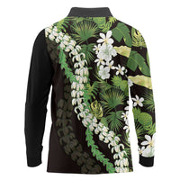 Omaomao Aloha Hawaii Lei Long Sleeve Polo Shirt Tropical Flowers Elegant Vibe - Polynesian Pride