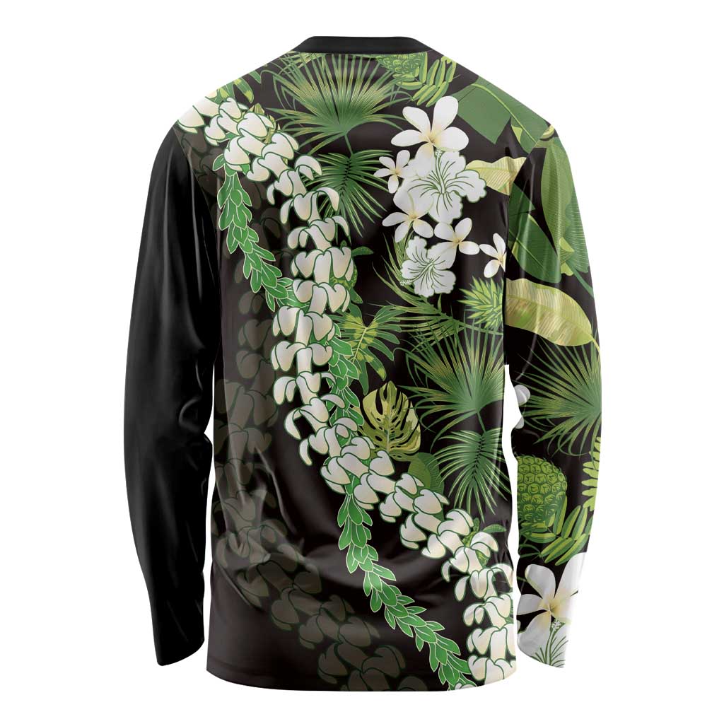 Omaomao Aloha Hawaii Lei Long Sleeve Shirt Tropical Flowers Elegant Vibe - Polynesian Pride