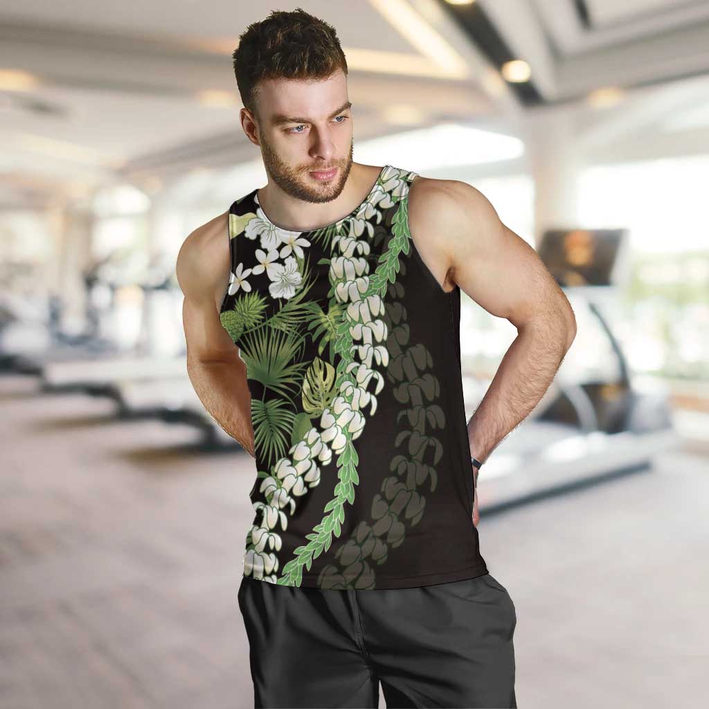 Omaomao Aloha Hawaii Lei Men Tank Top Tropical Flowers Elegant Vibe - Polynesian Pride