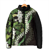 Omaomao Aloha Hawaii Lei Padded Jacket Tropical Flowers Elegant Vibe - Polynesian Pride