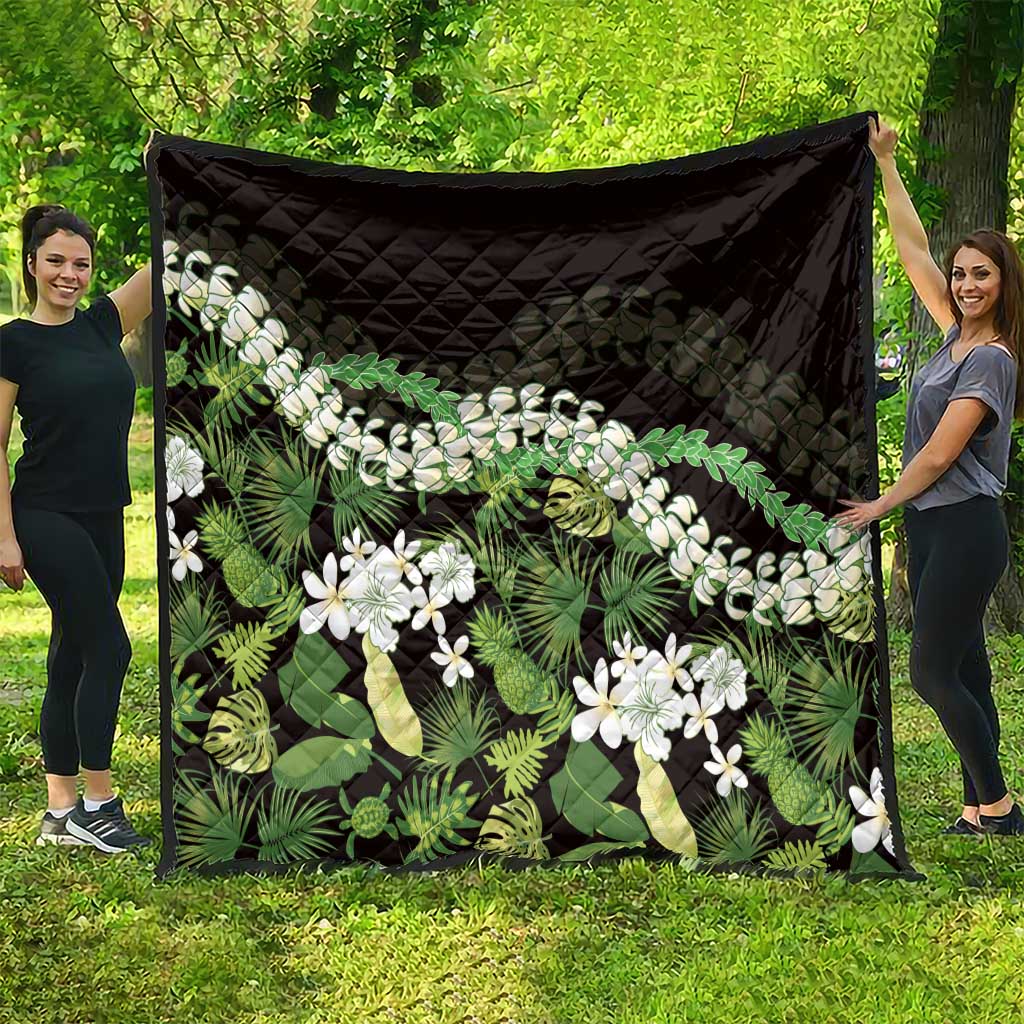 Omaomao Aloha Hawaii Lei Quilt Tropical Flowers Elegant Vibe - Polynesian Pride