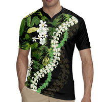Omaomao Aloha Hawaii Lei Rugby Jersey Tropical Flowers Elegant Vibe - Polynesian Pride
