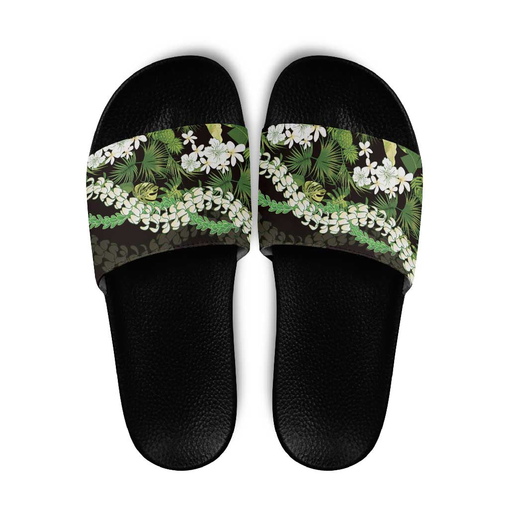 Omaomao Aloha Hawaii Lei Slide Sandals Tropical Flowers Elegant Vibe - Polynesian Pride