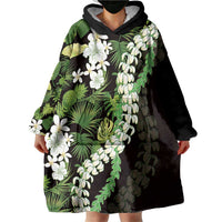 Omaomao Aloha Hawaii Lei Wearable Blanket Hoodie Tropical Flowers Elegant Vibe - Polynesian Pride