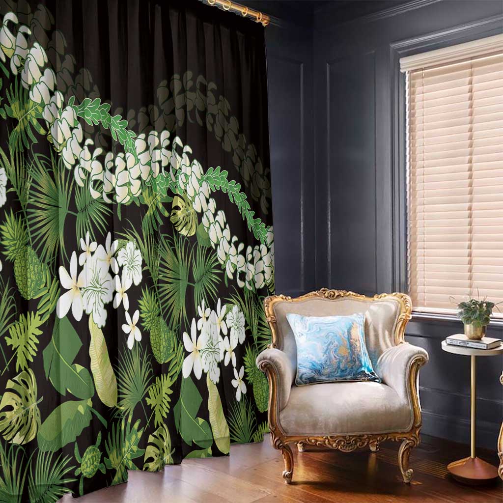 Omaomao Aloha Hawaii Lei Window Curtain Tropical Flowers Elegant Vibe - Polynesian Pride