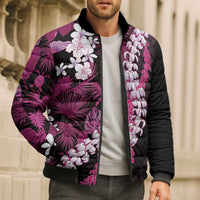 Akala Aloha Hawaii Lei Bomber Puffer Jacket Tropical Flowers Elegant Vibe - Polynesian Pride