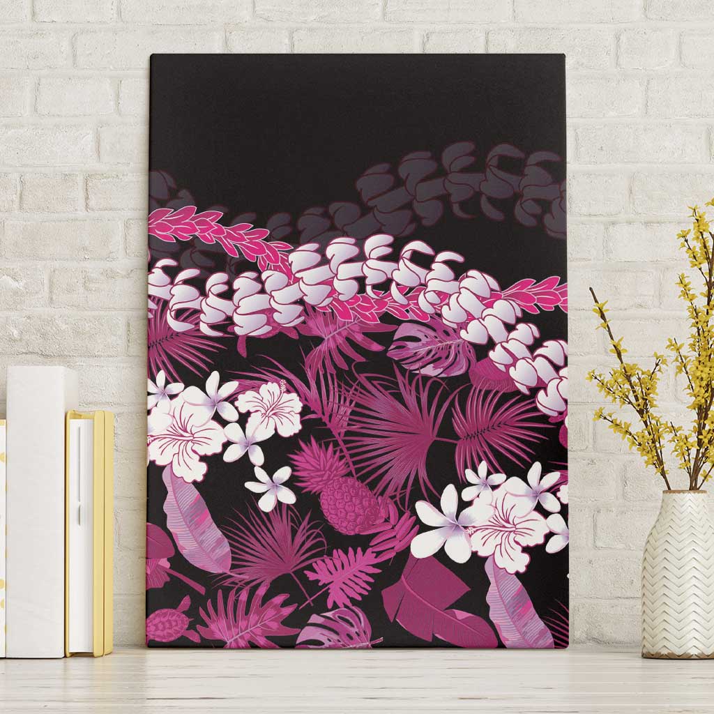 Akala Aloha Hawaii Lei Canvas Wall Art Tropical Flowers Elegant Vibe - Polynesian Pride