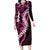 Akala Aloha Hawaii Lei Family Matching Long Sleeve Bodycon Dress and Hawaiian Shirt Tropical Flowers Elegant Vibe - Polynesian Pride