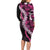 Akala Aloha Hawaii Lei Family Matching Long Sleeve Bodycon Dress and Hawaiian Shirt Tropical Flowers Elegant Vibe - Polynesian Pride