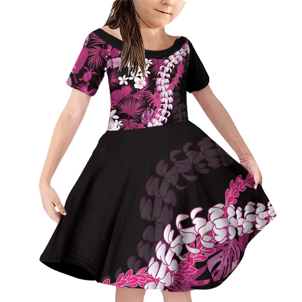 Akala Aloha Hawaii Lei Family Matching Off Shoulder Short Dress and Hawaiian Shirt Tropical Flowers Elegant Vibe - Polynesian Pride