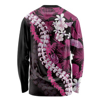 Akala Aloha Hawaii Lei Long Sleeve Shirt Tropical Flowers Elegant Vibe - Polynesian Pride