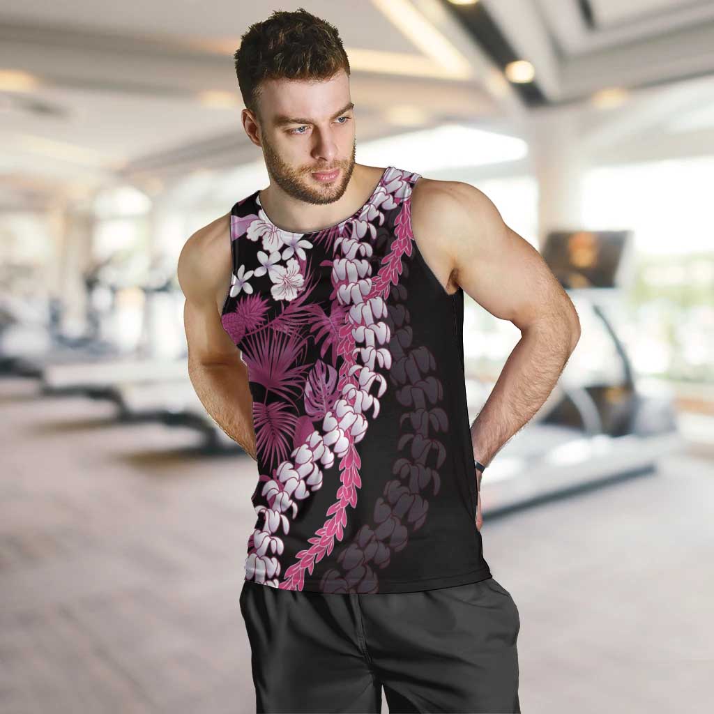 Akala Aloha Hawaii Lei Men Tank Top Tropical Flowers Elegant Vibe - Polynesian Pride
