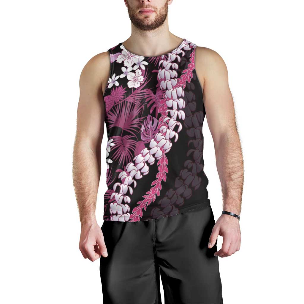 Akala Aloha Hawaii Lei Men Tank Top Tropical Flowers Elegant Vibe - Polynesian Pride