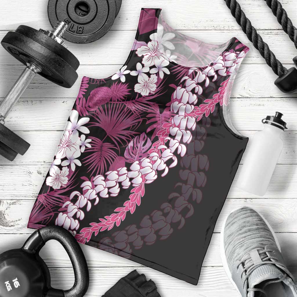 Akala Aloha Hawaii Lei Men Tank Top Tropical Flowers Elegant Vibe - Polynesian Pride