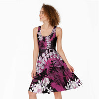 Akala Aloha Hawaii Lei Midi Dress Tropical Flowers Elegant Vibe - Polynesian Pride