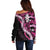 Akala Aloha Hawaii Lei Off Shoulder Sweater Tropical Flowers Elegant Vibe - Polynesian Pride