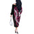 Akala Aloha Hawaii Lei Off The Shoulder Long Sleeve Dress Tropical Flowers Elegant Vibe - Polynesian Pride