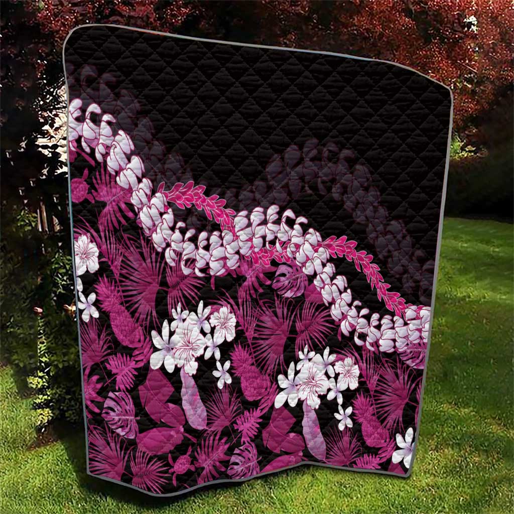 Akala Aloha Hawaii Lei Quilt Tropical Flowers Elegant Vibe - Polynesian Pride