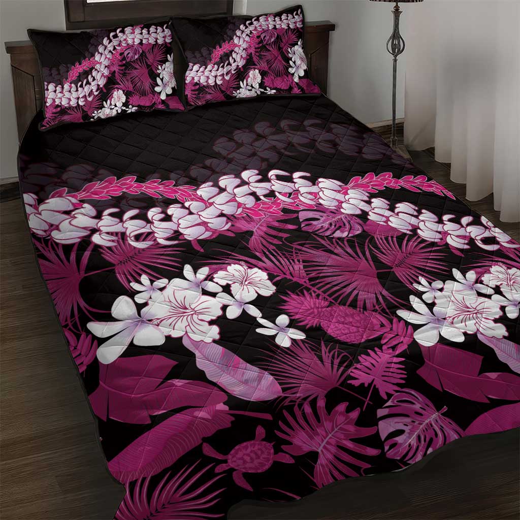 Akala Aloha Hawaii Lei Quilt Bed Set Tropical Flowers Elegant Vibe - Polynesian Pride