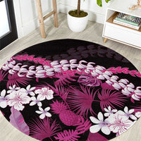 Akala Aloha Hawaii Lei Round Carpet Tropical Flowers Elegant Vibe - Polynesian Pride