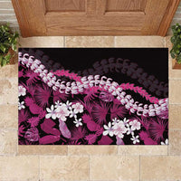 Akala Aloha Hawaii Lei Rubber Doormat Tropical Flowers Elegant Vibe - Polynesian Pride