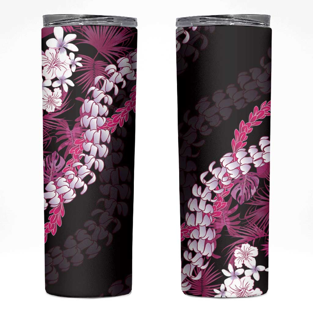 Akala Aloha Hawaii Lei Skinny Tumbler Tropical Flowers Elegant Vibe - Polynesian Pride