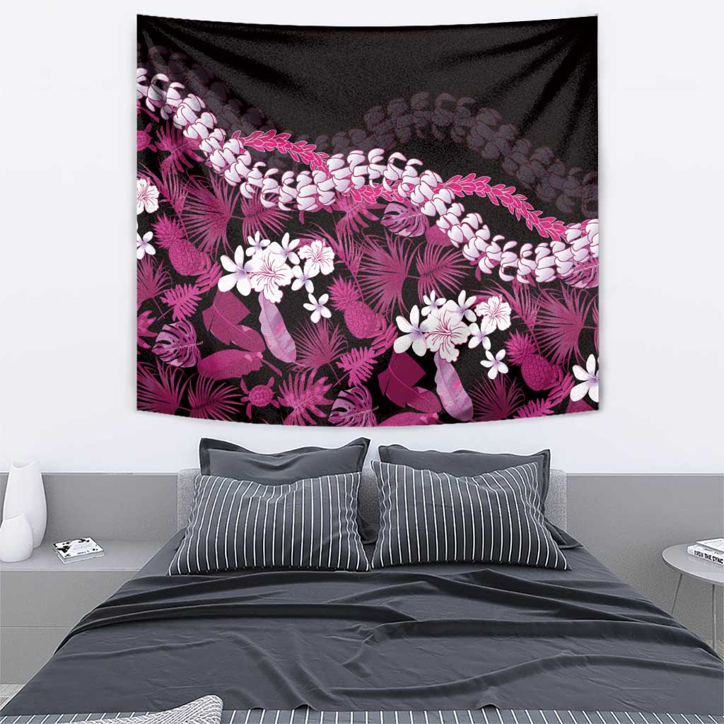 Akala Aloha Hawaii Lei Tapestry Tropical Flowers Elegant Vibe - Polynesian Pride