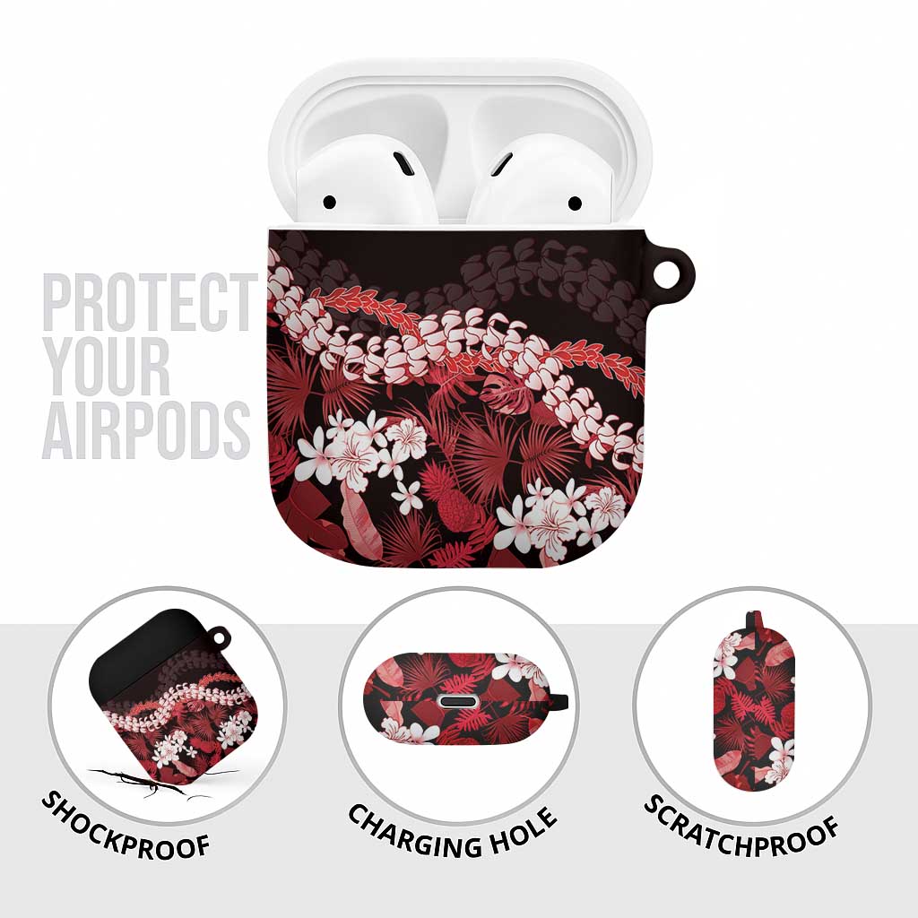 Ulaula Aloha Hawaii Lei AirPods Case Tropical Flowers Elegant Vibe - Polynesian Pride