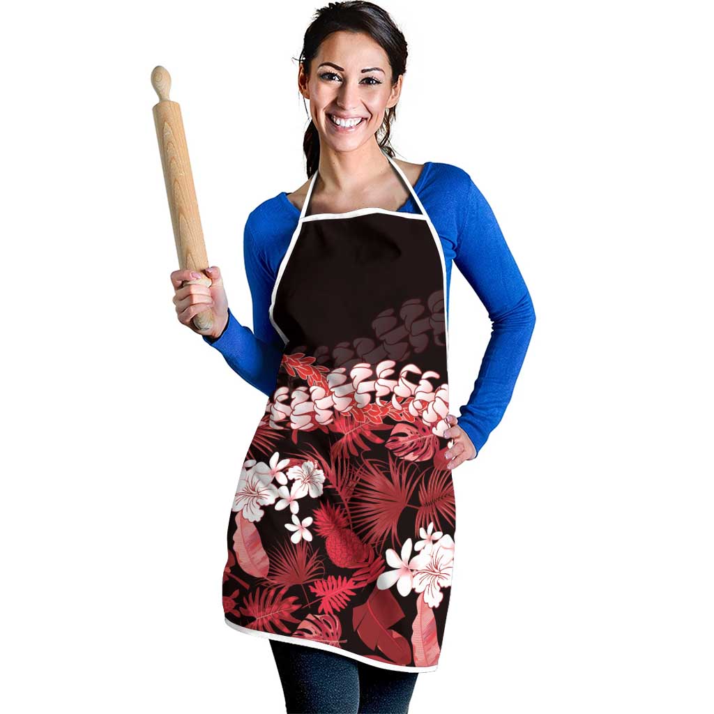 Ulaula Aloha Hawaii Lei Apron Tropical Flowers Elegant Vibe - Polynesian Pride