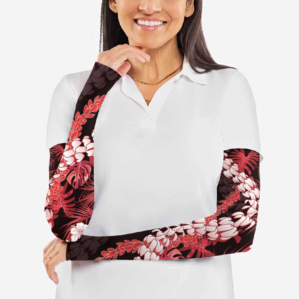 Ulaula Aloha Hawaii Lei Arm Sleeves Tropical Flowers Elegant Vibe - Polynesian Pride