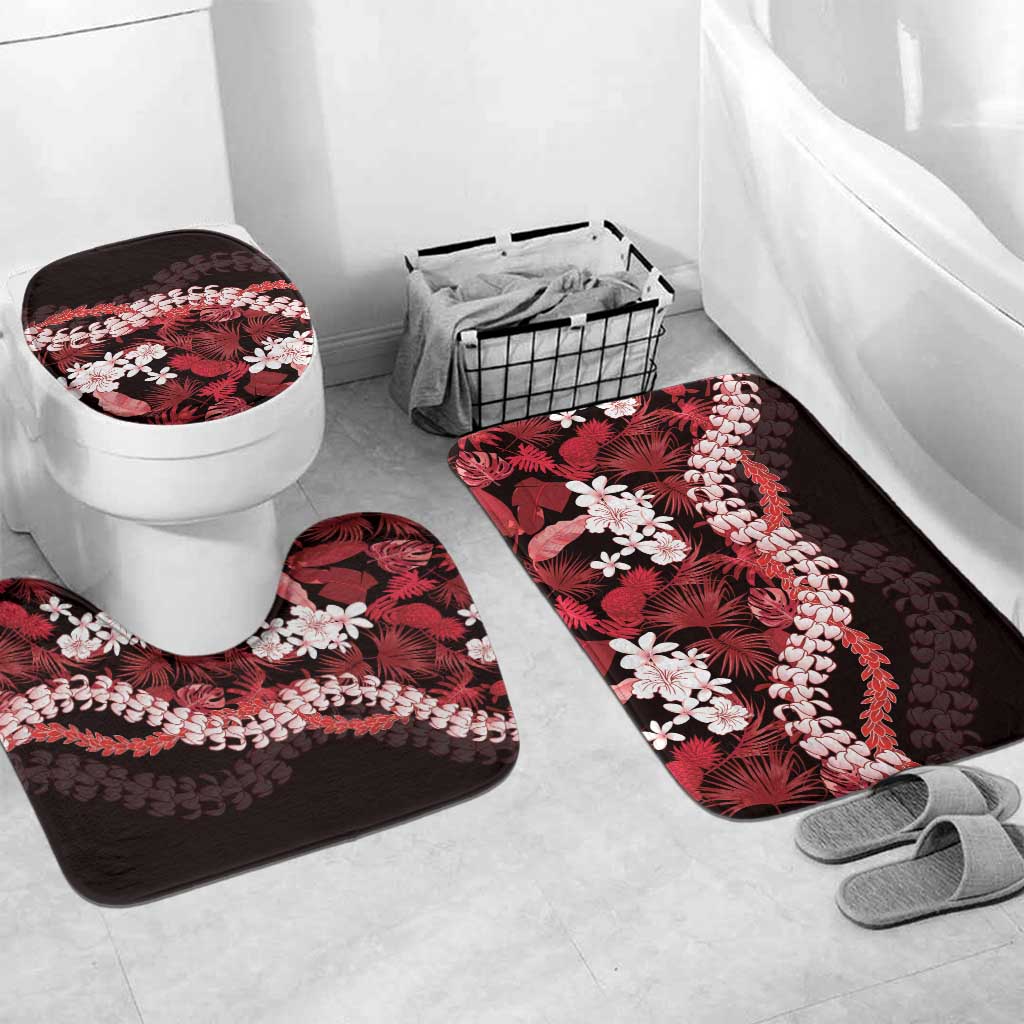 Ulaula Aloha Hawaii Lei Bathroom Set Tropical Flowers Elegant Vibe - Polynesian Pride
