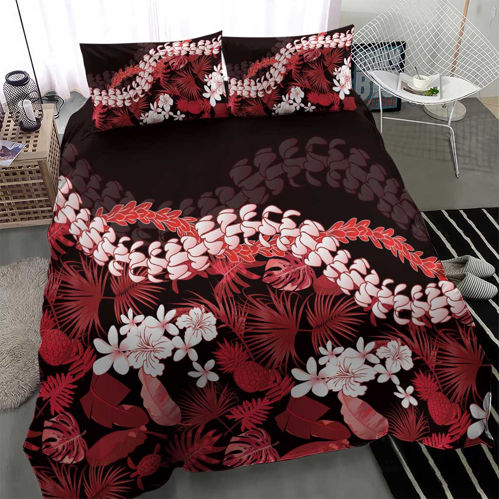 Ulaula Aloha Hawaii Lei Bedding Set Tropical Flowers Elegant Vibe - Polynesian Pride