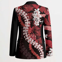 Ulaula Aloha Hawaii Lei Blazer Tropical Flowers Elegant Vibe - Polynesian Pride