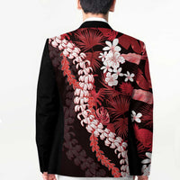 Ulaula Aloha Hawaii Lei Blazer Tropical Flowers Elegant Vibe - Polynesian Pride