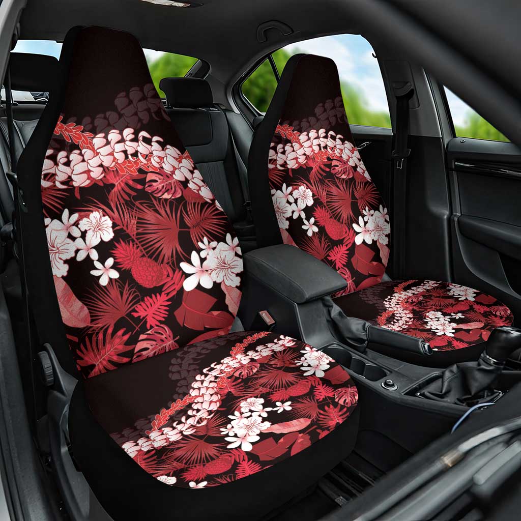 Ulaula Aloha Hawaii Lei Car Seat Cover Tropical Flowers Elegant Vibe - Polynesian Pride