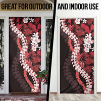 Ulaula Aloha Hawaii Lei Door Cover Tropical Flowers Elegant Vibe - Polynesian Pride