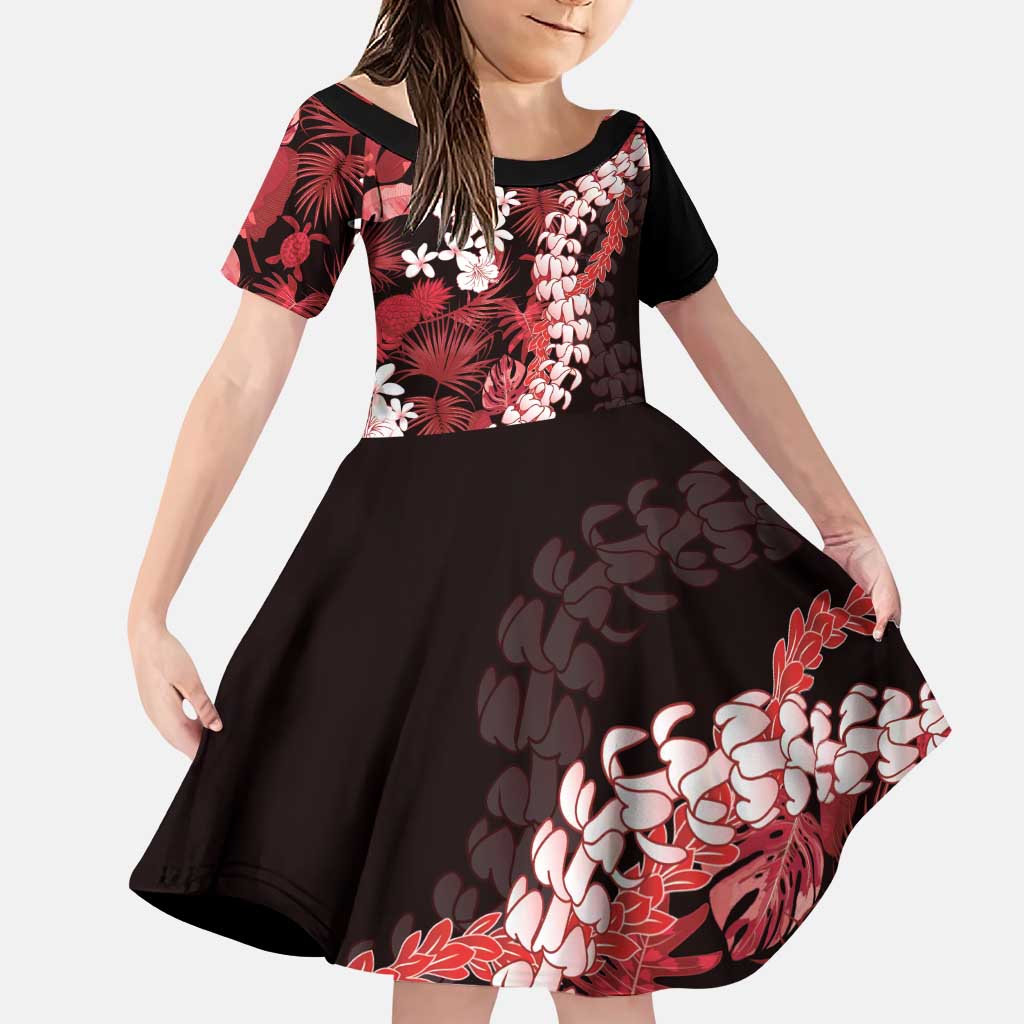 Ulaula Aloha Hawaii Lei Family Matching Puletasi and Hawaiian Shirt Tropical Flowers Elegant Vibe - Polynesian Pride