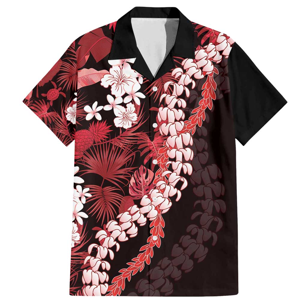 Ulaula Aloha Hawaii Lei Family Matching Puletasi and Hawaiian Shirt Tropical Flowers Elegant Vibe - Polynesian Pride