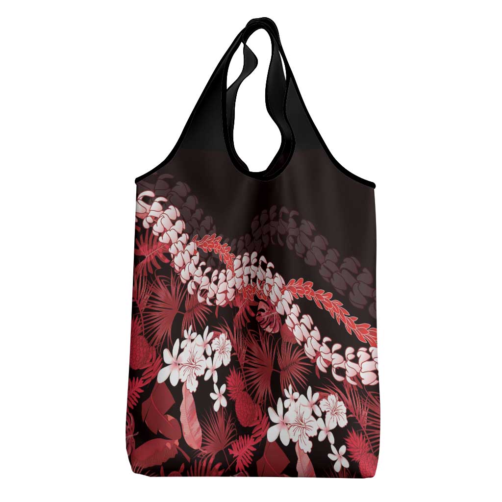 Ulaula Aloha Hawaii Lei Grocery Bag Tropical Flowers Elegant Vibe - Polynesian Pride