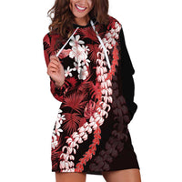 Ulaula Aloha Hawaii Lei Hoodie Dress Tropical Flowers Elegant Vibe - Polynesian Pride