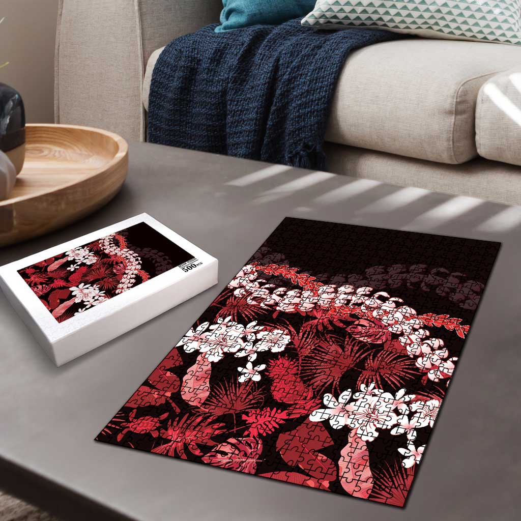 Ulaula Aloha Hawaii Lei Puzzle Tropical Flowers Elegant Vibe - Polynesian Pride