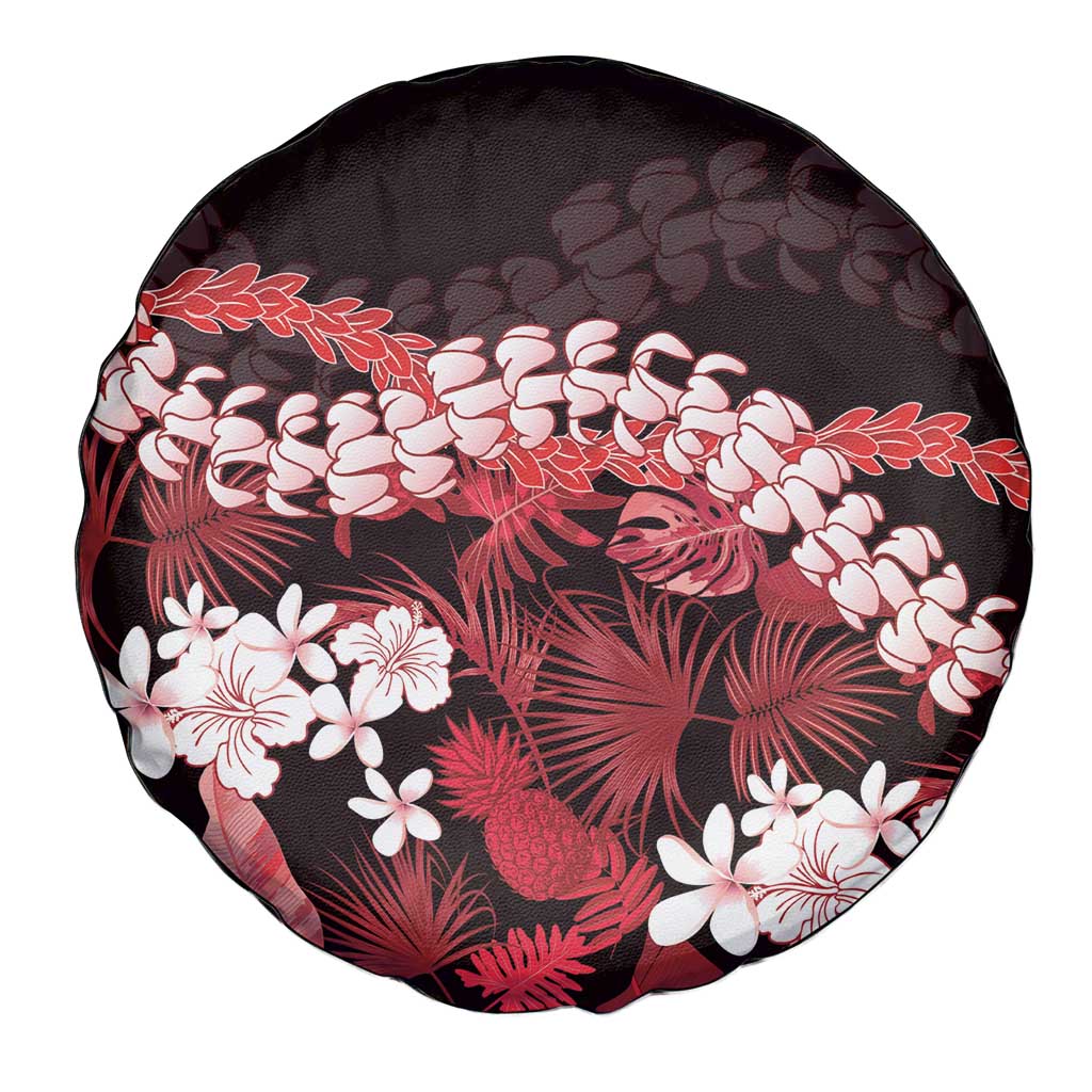 Ulaula Aloha Hawaii Lei Spare Tire Cover Tropical Flowers Elegant Vibe - Polynesian Pride