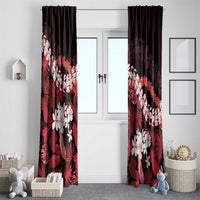 Ulaula Aloha Hawaii Lei Window Curtain Tropical Flowers Elegant Vibe - Polynesian Pride