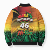 Vanuatu Independence Day Bomber Puffer Jacket Chibi Boar Proud To Be A Ni-Van