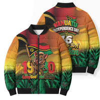Vanuatu Independence Day Bomber Puffer Jacket Chibi Boar Proud To Be A Ni-Van