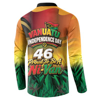 Vanuatu Independence Day Button Sweatshirt Chibi Boar Proud To Be A Ni-Van