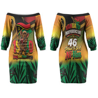 Vanuatu Independence Day Couples Matching Off The Shoulder Long Sleeve Dress and Hawaiian Shirt Chibi Boar Proud To Be A Ni-Van LT14 - Polynesian Pride