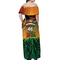 Vanuatu Independence Day Off Shoulder Maxi Dress Chibi Boar Proud To Be A Ni-Van