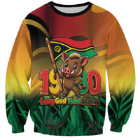 Vanuatu Independence Day Sweatshirt Chibi Boar Proud To Be A Ni-Van